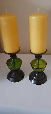 Buy TK Maxx Set Of 2 Candle Holders, Green, 7cm, Used • 12.99£