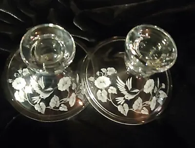 Buy Crystal Candle Holders,Over 24% Lead,New Vintage,Hummingbird And Morning Glorys • 8.62£