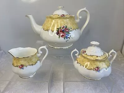 Buy Royal Albert 100 Years Bouquet Teapot +Milk Jug+Sugar Bowl Tea Set New • 135£
