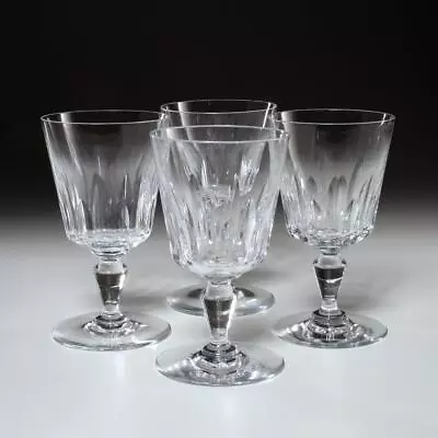 Buy Baccarat France Biarritz Clear Cut Crystal Water Goblets 6 H Set Of 4 A • 186.39£