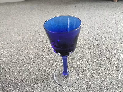 Buy Cobalt Blue Wine Glass, 19 Cm High • 6.50£