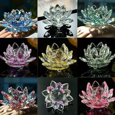 Buy Crystal Flower Ornament Large Crystal Craft Home Decor UK Stock • 6.59£