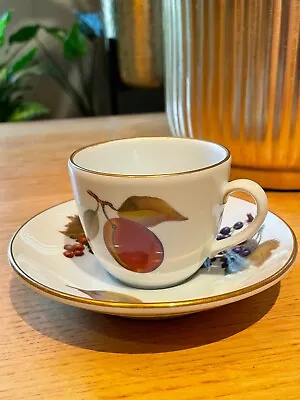 Buy Royal Worcester Evesham Gold Plums Small Coffee Cup & Saucer Set • 5£