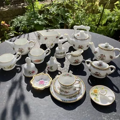 Buy Vintage Job Lot 15 X Coalport Miniature Tea Set Milk Jug Tea Pot Ming Rose • 24£
