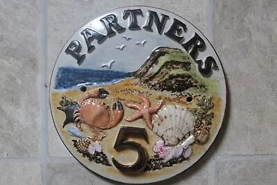Buy Twentypence Pottery 26cm No 5 House Wall Plaque -seashell, Crab, Starfish , Sea • 39.50£