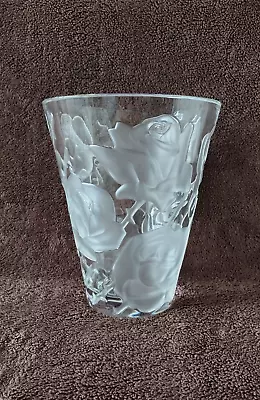 Buy Lalique Glass Vase Ispahan Pattern Signed • 400£