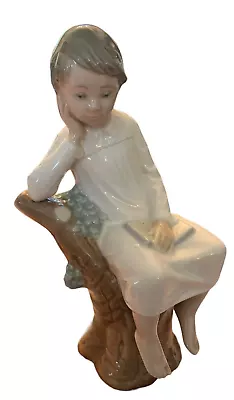 Buy LLADRO Porcelain Figurine #4876 THINKER LITTLE BOY 8-1/4  SPAIN W/ BOX • 41£