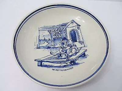 Buy Vintage Delft Bowl Potter De Pottenbakker Dutch Calcium Nitrate 7  Holland • 17.66£