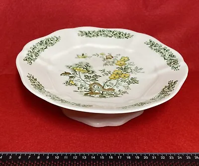 Buy Vintage Mason’s Patent Ironstone China Manchu Green Footed Cake Stand Compote • 17.50£