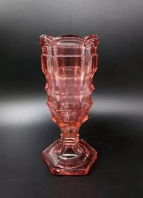 Buy Vintage Davidson Pink Glass 'Jacobean' Vase England 15.25cm Tall • 16.16£