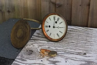Buy Antique Richard & Cie  Paris Clock Mechanism +face & Backing Plate Pendulum Incl • 20£