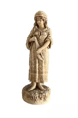 Buy Robinson & Leadbeater 16” Maiden W/Mandolin Parian Ware Statue Figurine ~ Mint! • 137.93£