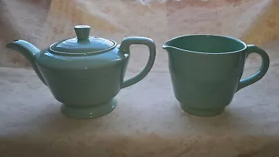 Buy Vintage Retro 1940s Beryl Ware Wood’s Woods Mint Green Jug & Damaged Teapot • 40£