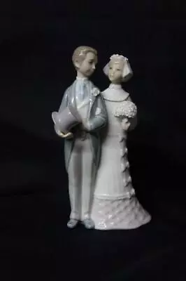 Buy LLADRO Wedding Couple Bride & Groom #4808 Porcelain Figurine 7 1/2  Tall No Box • 42.86£