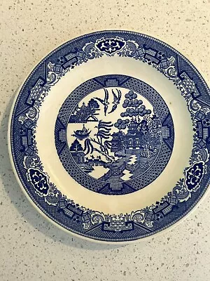 Buy Vintage Willow Ware 11.5” Serving Platter Dinner Plate • 12.11£