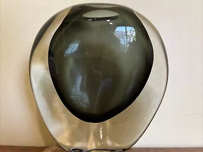 Buy Orrefors Nils Landberg Dusk Sommerso 6” Vase Sweden Smokey Art Glass 1955 VTG • 64.26£