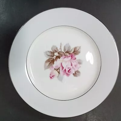 Buy Noritake Nippon Toki Kaisha China Salad Plate 1584H Rose Blue Platinum 7 1/2  • 6.98£