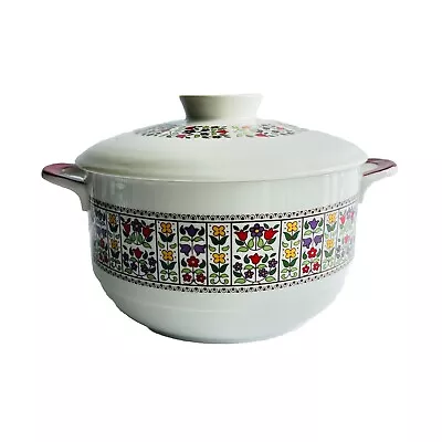 Buy Royal Doulton China Fireglow Floral Covered Serving Bowls With Handles READ • 46.60£