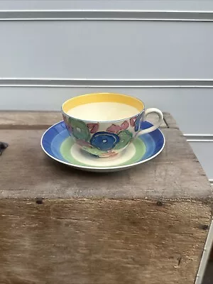 Buy 1930’s Art Deco Clarice Cliff Blue Chintz Pattern Cup & Saucer • 350£