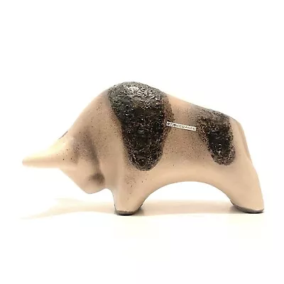 Buy Otto Keramik Ceramic Bull- Natural Fat Lava Glazed- West German Pottery Bull • 84.99£