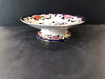 Buy Masons Ironstone Blue Mandalay  23 Cm Diam Pedestal Bowl Hand Painted • 25£