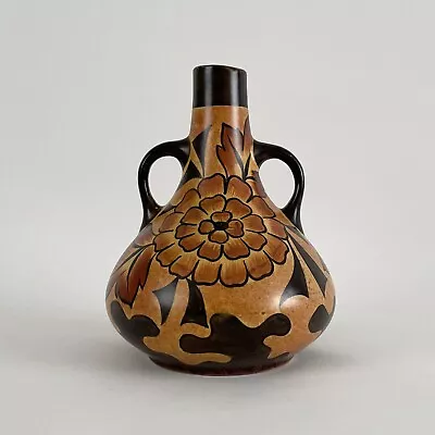 Buy Chameleon Ware ‘Flower With Oil Bubbles’ Art Deco Vase By Clews & Co 1930s • 120£