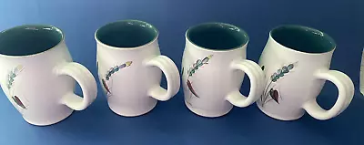 Buy Vintage Denby Greenwheat Mugs X 4. Superb Condition • 47.99£