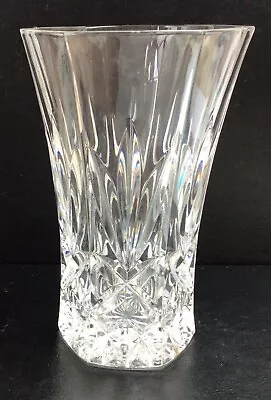 Buy Lead Crystal Cut Glass  Vase Ornament 13cm Tall 8cm Diameter • 7£