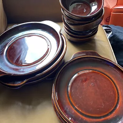 Buy Bins 6 X Denmead Pottery, Mid Century Plates And Bowls Vintage Retro Heavy • 39.99£