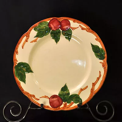 Buy Franciscan Apple Luncheon Plate 9 5/8  Red Green Brown Hand Decorated 1947-1949 • 27.94£