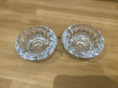 Buy Pair Of Cut Glass Candle Holders • 6.50£