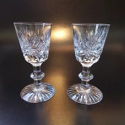 Buy 2 X Edinburgh Crystal Star Of Edinburgh Cut Glass Liqueur Cordial Glasses • 8.50£