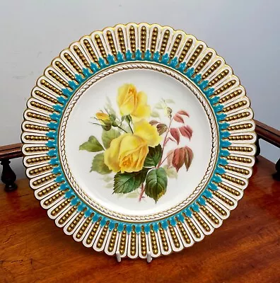 Buy Wonderful Antique 19thc English Porcelain Botanical Cabinet Plate, Poss Minton • 25£