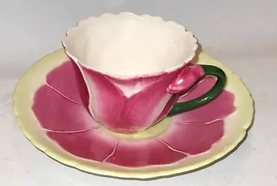 Buy Laura Ashley Hand Decorated Pink Flower Shaped Cup And Saucer Set • 14.99£