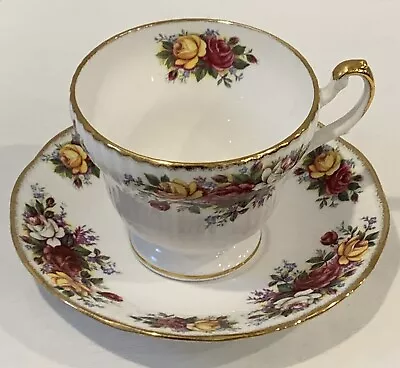 Buy VTG Queen's Rosina Bone China Stratford Red Yellow Roses Cup And Saucer England • 15.86£