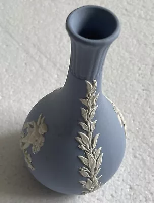Buy Wedgewood Jasperware Bud Vase  Pale Blue, England, 5 1/2  Marked • 14£