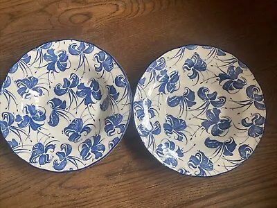 Buy Royal Tudor Orchid Blue And White Soup Bowl Made In England Grindley  22.5cm • 24.99£