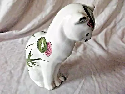 Buy Vintage Wemyss Bovey Plichta Cat Decorated With Flowering Thistles • 95£