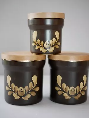 Buy Vintage Denby Pottery Canisters, Bakewell Pattern, Kitchen Storage Jars • 18.99£