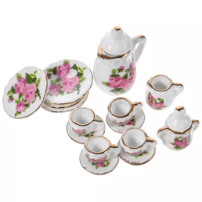 Buy Miniature Tea Set Miniature Tea Cup Miniature Teapot Dolls House Decor • 8.79£