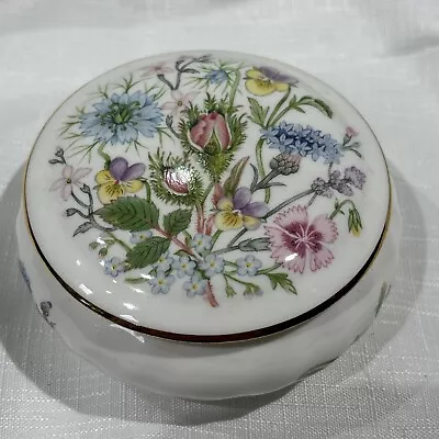 Buy Vintage 'Aynsley' Wild Tudor Fine Bone China Round Lidded Trinket Dish • 5£