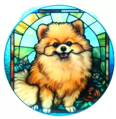 Buy Pomeranian Window Ornament Suncatcher Stained Glass Effect. Bargain . New. • 5.99£