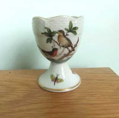 Buy Herend Handpainted Footed Egg Cup - Birds / Butterflies • 5.25£