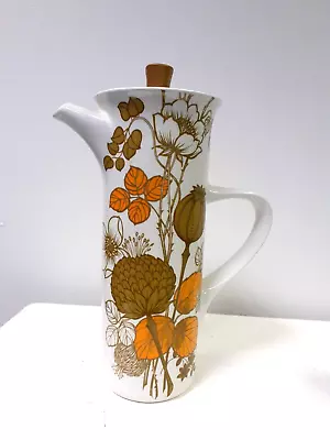 Buy Vintage Midwinter Countryside Orange Brown Ceramic Retro Coffee Pot 11  High • 20£