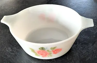 Buy Vintage JAJ Pyrex Cottage Rose 7.5  Casserole Dish/ Milk Glass Bowl (No Lid) • 5£