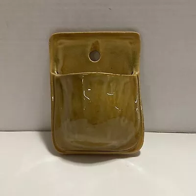 Buy Ceramic 6” Gold Wall Pocket Vase Decorative Wall Hanging Storage Scissor Holder • 11.17£