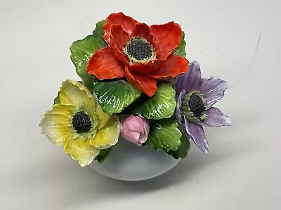 Buy Royal Adderley England  Bone China Mini Multicolor Flower Bouquet Figurine • 17.70£