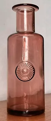 Buy Vintage Pink Glass Daisy Bottle Vase • 14.99£