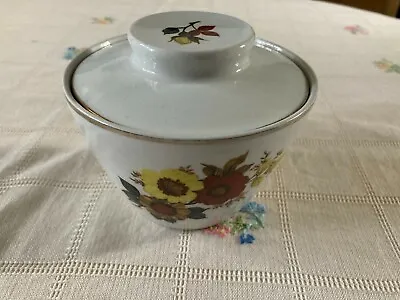 Buy Vintage Alfred Meakin England Glo-White Ironstone Pot With Lid Flower Design  • 4£