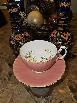 Buy Vintage Aynsley Cottage Garden Teacup And Saucer – 1970s Deep Pink, Bone China. • 125.81£